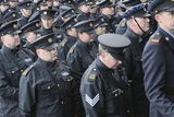 thumbnail: Some of the many gardaí who attended the funeral of Det Garda Adrian Donohoe last January