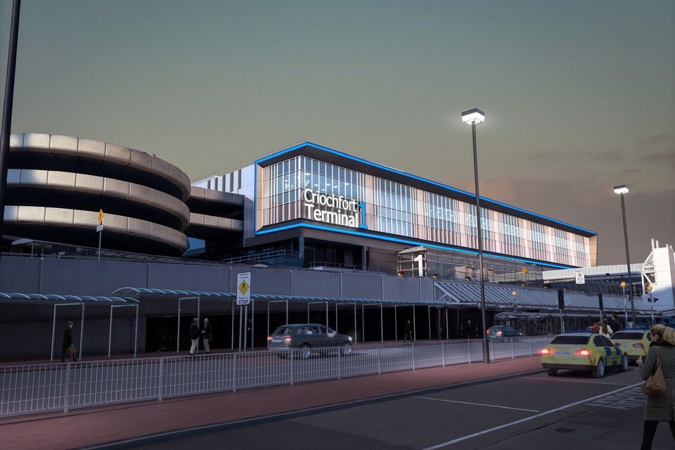 How a refurbished Terminal 1 facade would have looked like with the spiral ramps remaining