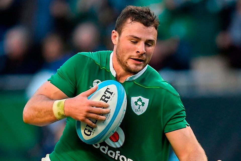Robbie Henshaw, above, in action for Ireland in 2017, is represented by the agency. Photo: Brendan Moran/Sportsfile