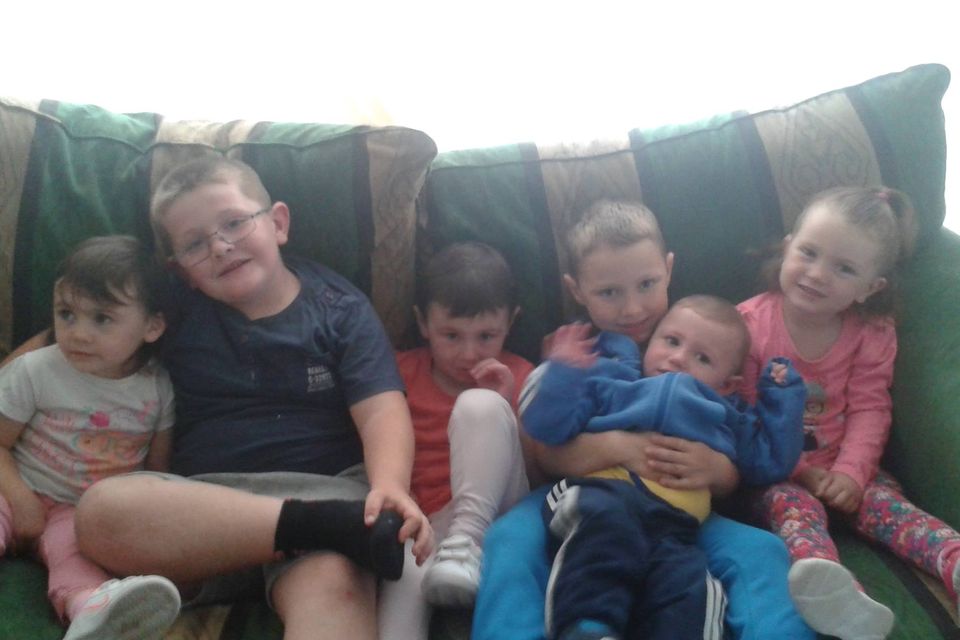Some of the younger members of the family at their home. Photo: Lana Warner