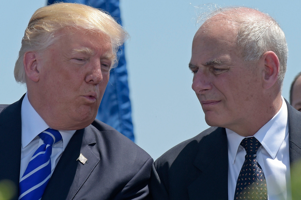 'Kelly will take the desk of Reince Priebus, a Republican operative who was sceptical of Trump’s electoral prospects last year and ultimately came to be viewed by the president as weak and ineffective.' Photo: AP
