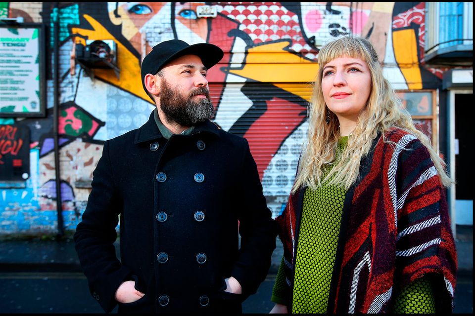 Labour of love: Simon Cullen and Sorca McGrath recorded Precession in a bedroom in their own home. Photo: Steve Humphreys