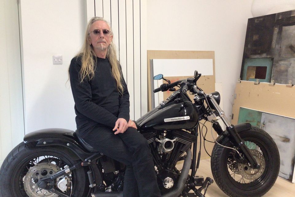 Guggi inherited his love of motorcycles from his dad, Robbie. Photo: Niall MacMonagle