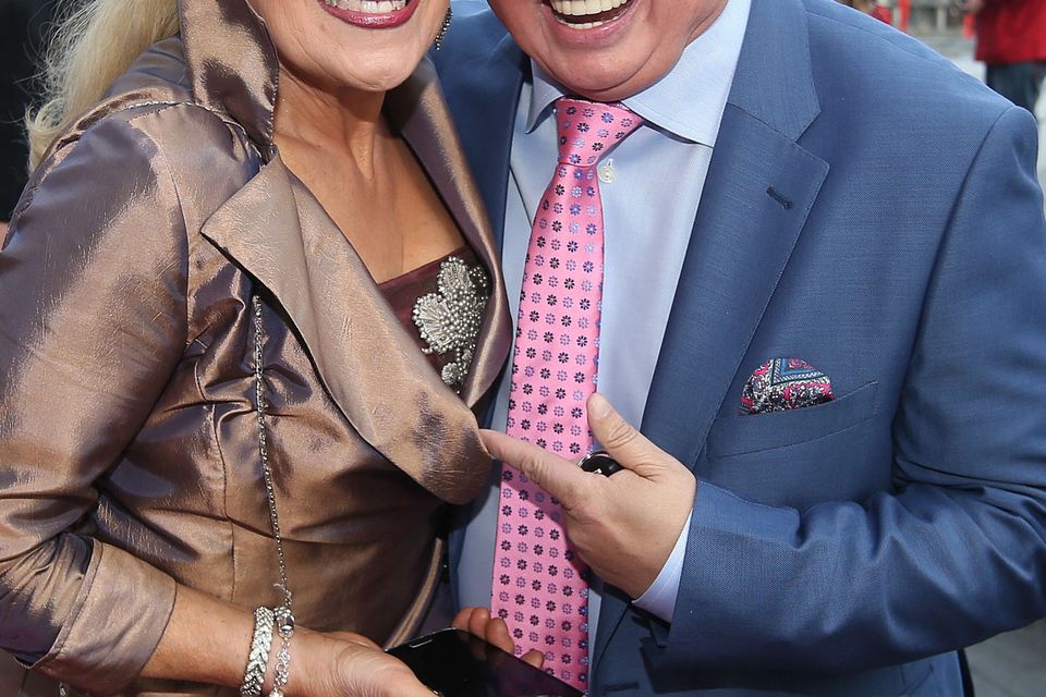 Marty Morrissey and twink arrive at the VIP Style Awards. Photo: Damien Eagers.