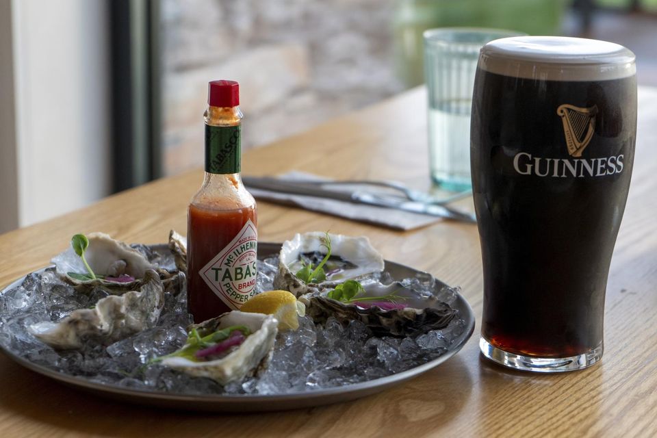 Oysters from  Driftwood Surf Cafe at St Finian’s Bay in Co Kerry  