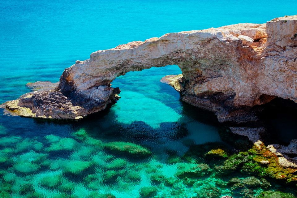 Sea arch near Ayia Napa, Cyprus. Photo: Deposit
