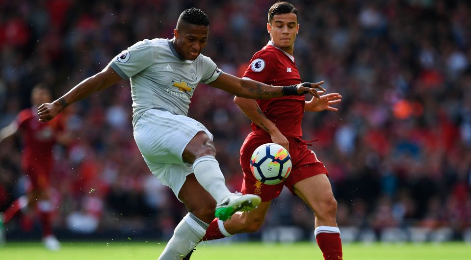 Antonio Valencia of Manchester United clears the ball. Photo: Getty Images