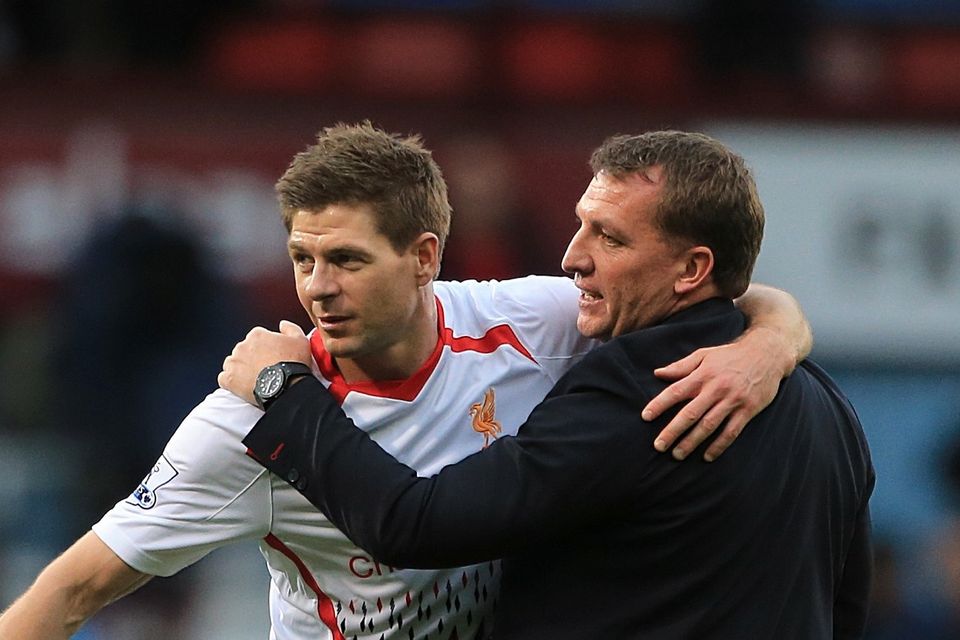 Brendan Rodgers, right, admits he will be hard-pressed to find a replacement for Steven Gerrard