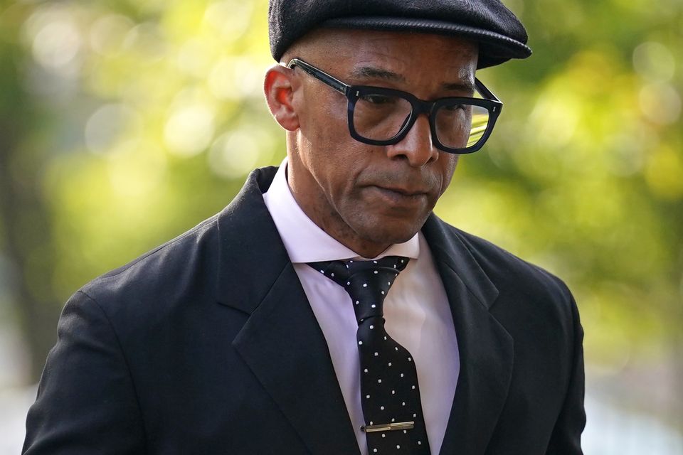 TV presenter Jay Blades arrives for a hearing at Cannock Magistrates’ Court, sitting in Walsall (Joe Giddens/PA)