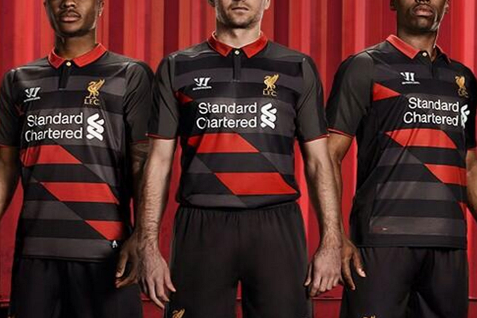 Liverpool unveil latest bizarre Warrior kit for 2014 15 Premier League season Irish Independent