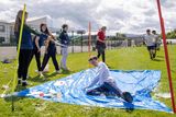 thumbnail: Jack Aaron on the obstacle course at the Coláiste Ráithín 4th Year Fundraiser for Bray Lakers. Photo: Leigh Anderson.