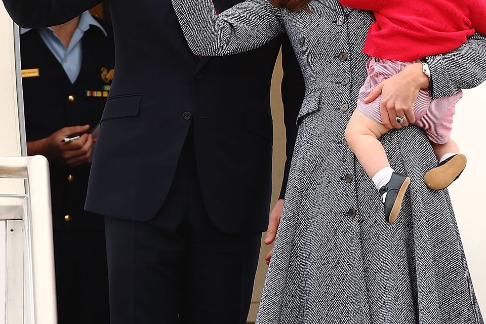 The royal couple and their adorable son are super stylish as they leave Oz (in Erdem)