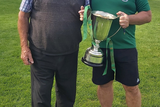 thumbnail: Anthony Earls and Jimmy Nolan after Wicklow Rovers were presented with the league trophy last weekend