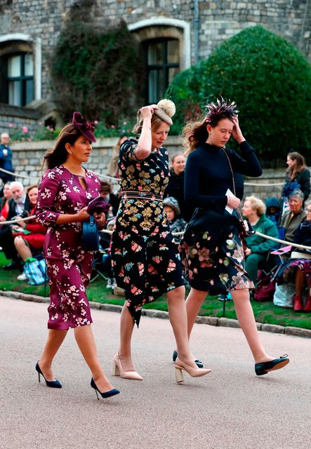 Guests arrive during the wedding of Princess Eugenie to Jack Brooksbank at St George's Chapel in Windsor Castle