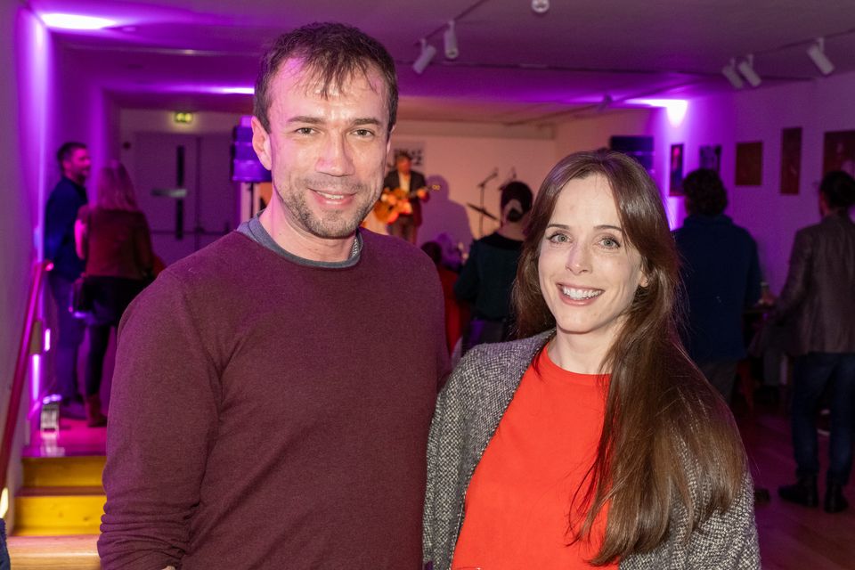 Cezary Nyga and Maeve Lynskey at the Mermaid Gallery to see the Scott Flanigan Trio playing the after hours show. Photo: Leigh Anderson