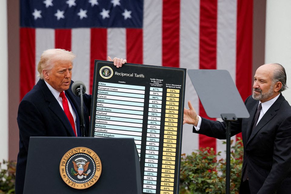 Donald Trump's tariffs led to a trade war between China and the US. Photo: Reuters/Carlos Barria/File Photo