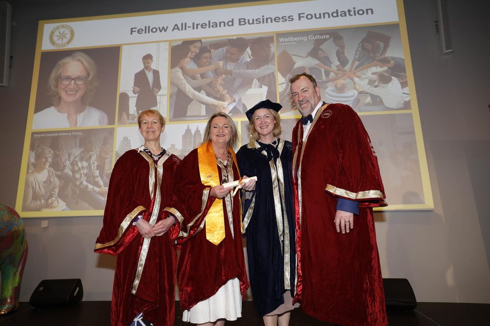 Margaret Considine, President of the AIBF, Dr Briga Hynes, University of Limerick, Calodagh McCumiskey of Spiritual Earth, and Kieran Ring, Global Institute of Logistics. Picture Conor McCabe Photography.