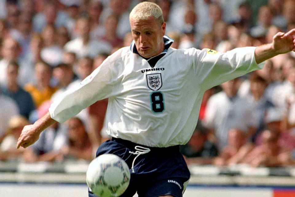 Paul Gascoigne helped England reach the semi-finals of the 1990 World Cup and also took centre stage at Euro 96 (Neil Munns/PA)