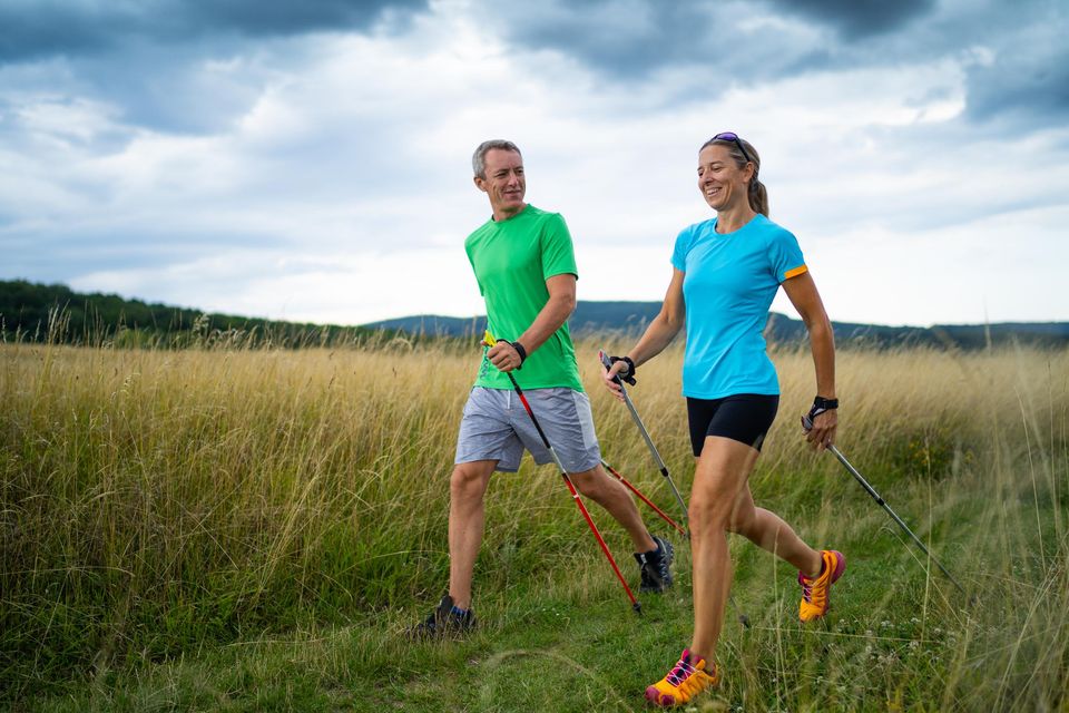 Nordic Walking With Fitness Walking Poles