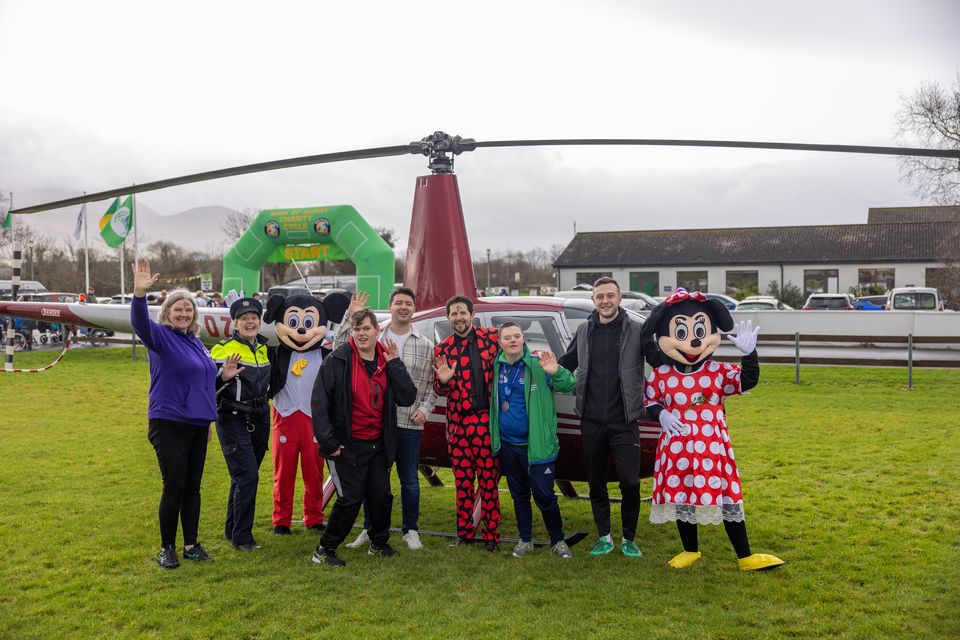 Kerry special school welcomes Disney friends by helicopter ahead of charity  cycle