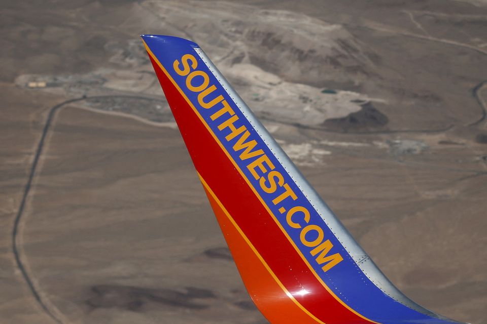 FILE PHOTO: A Southwest Airlines plane. REUTERS/Lucy Nicholson/File Photo