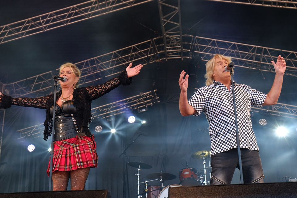 Cheryl Baker and Mike Nolan of The Fizz (Owen Humphreys/PA)