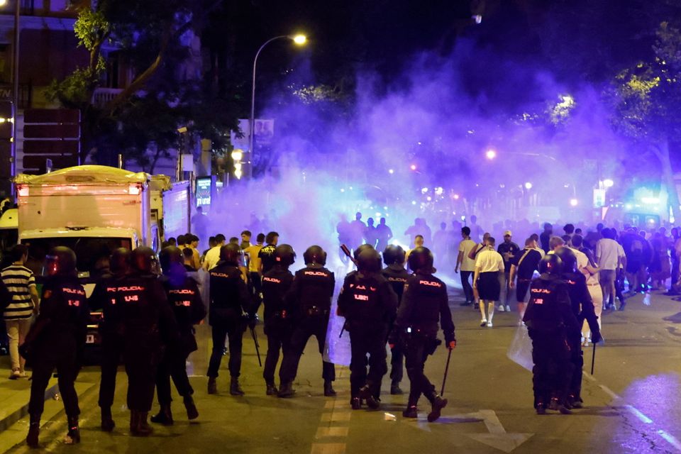 Police after the Champions League final
