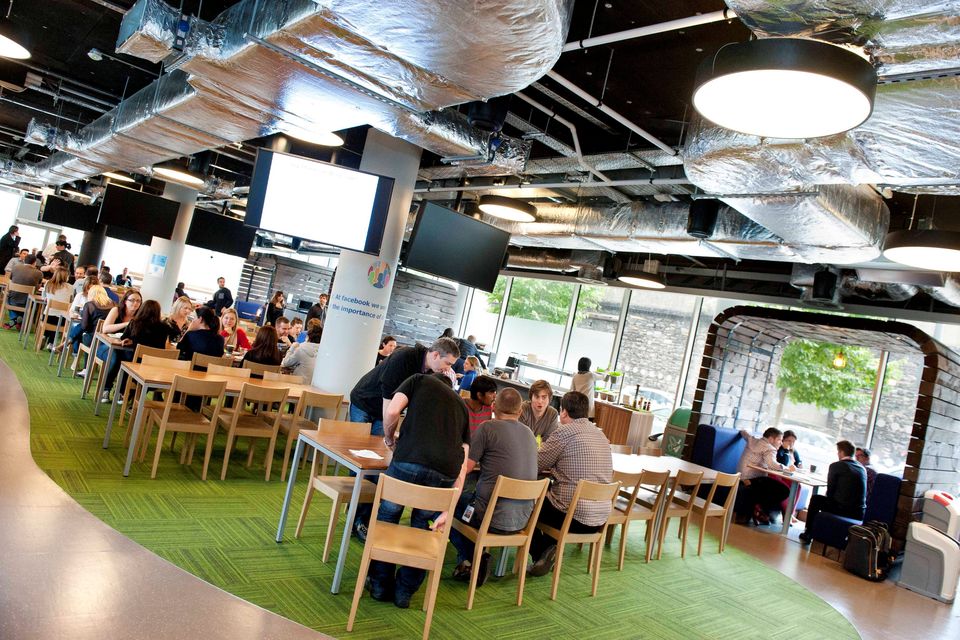 Meta offices were once the apex of tech culinary opulence. Pictured, the Facebook international office on Hanover Reach in Dublin in 2013. Photo: El Keegan