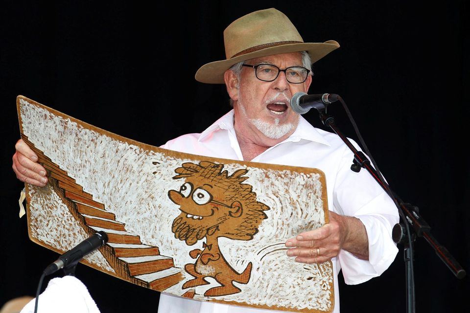 Rolf Harris performs at the Glastonbury Festival in 2010. Photo: Luke MacGregor