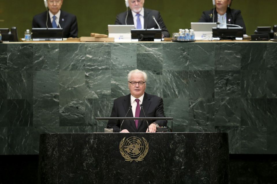 Russian ambassador to the United Nations Vitaly Churkin insisted his country wants to normalise relations with the US (AP)