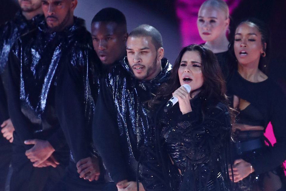 Cheryl performing her new single on ITV’s The X Factor (Dymond/Thames/Syco/REX/Shutterstock).