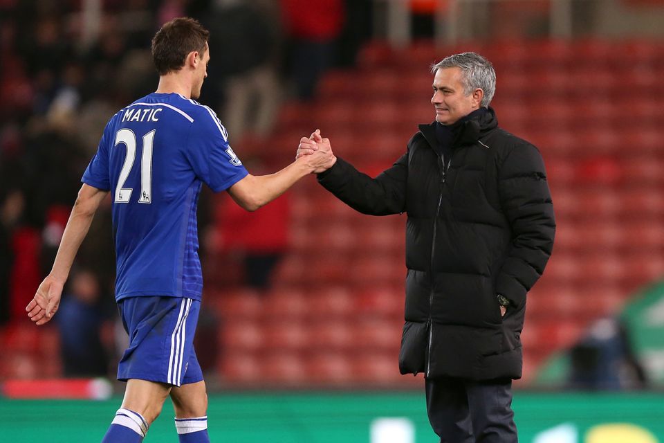 Nemanja Matic, left, has been reunited with Jose Mourinho at Manchester United