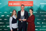 thumbnail: Alan Keogh and Susan Comyn, from CoolPlanet collecting the ESG Company Award, presented by Elaine Power from Olytico (left).