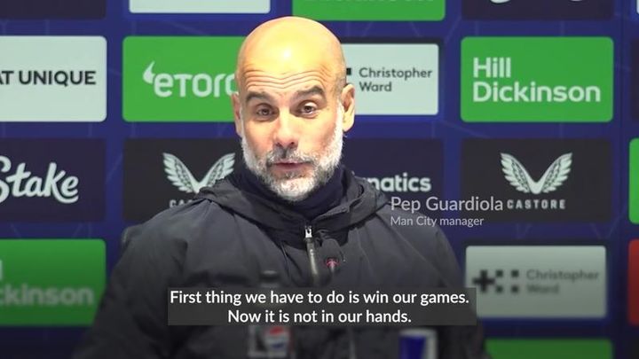 Pep Guardiola vows Manchester City will not let up in Premier League title fight despite Everton draw