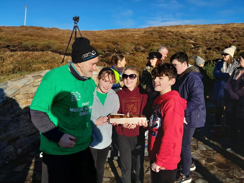 Paddy was given a birthday cake at Lough Gill on his 83rd birthday.