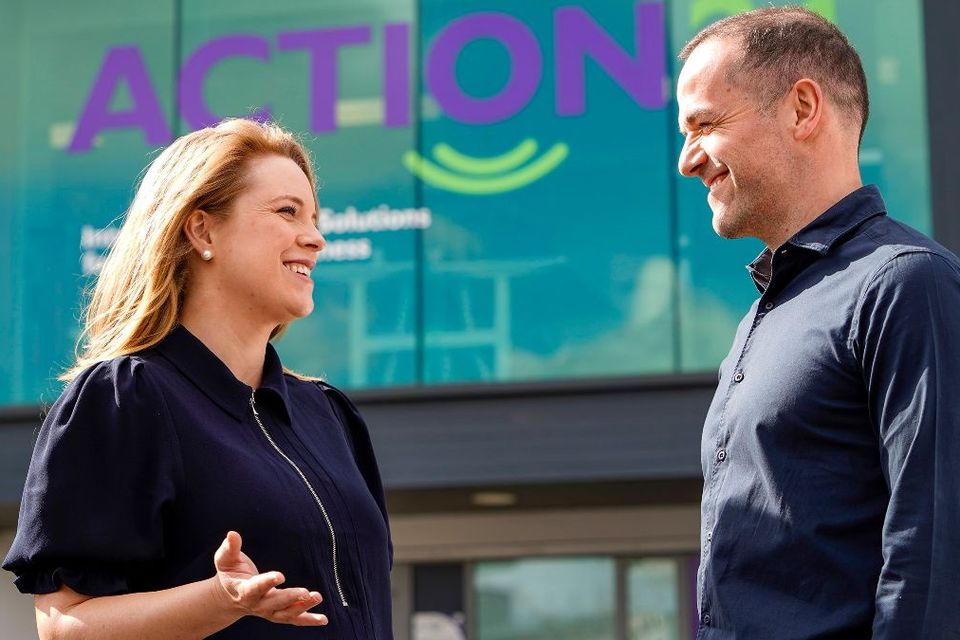 [l-r] Lauren Sharpe of BGF and Aaron Mooney, CEO of Action24