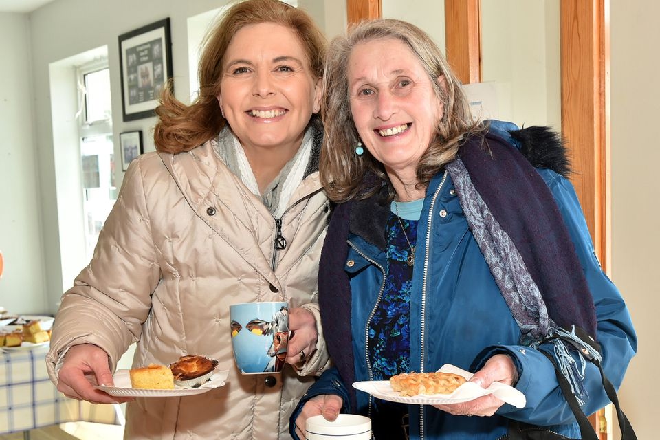 Grace Quinlan and Mary Dunphy at the coffee morning in Gorey Tennis Club. Pic: Jim Campbell