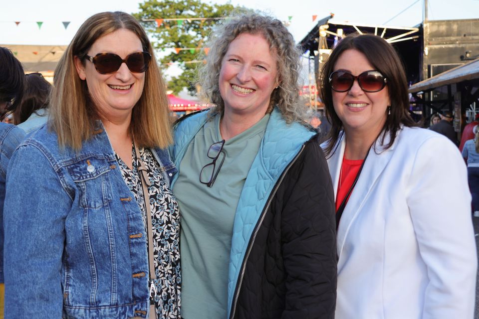 Karen O'Sullivan, Sinead Sugrue and Ciara Ní Shúilleabháin at BikeFest.