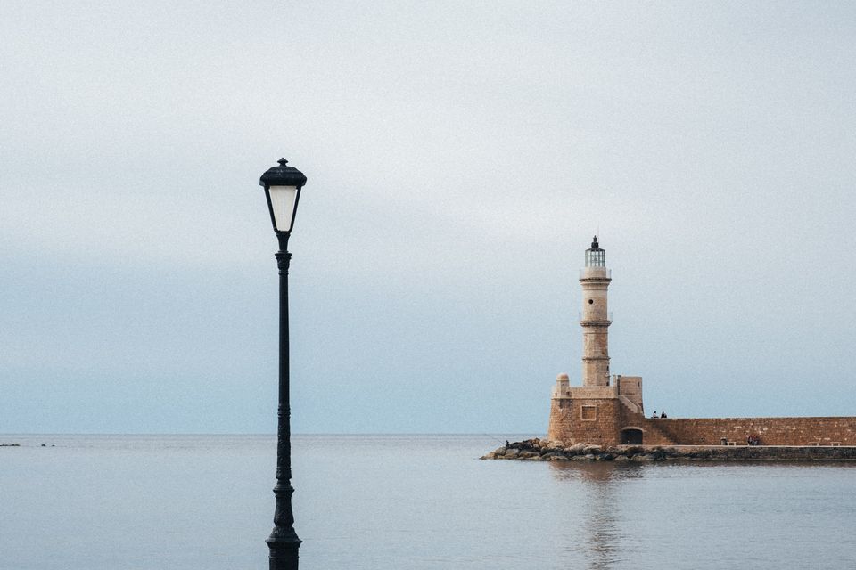 The lighthouse of the Old Venetian Harbour in Chania, Crete. Photo: Nikolas Kokovlis/NurPhoto via Getty