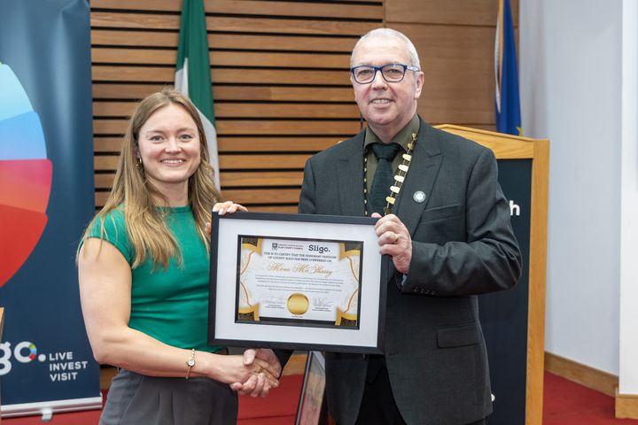 Olympic swimming hero Mona McSharry honoured with Freedom of Sligo
