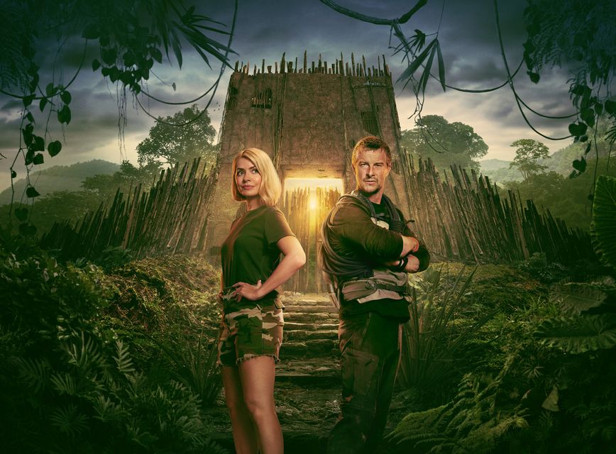 Holly Willoughby and Bear Grylls. Photo: Netflix