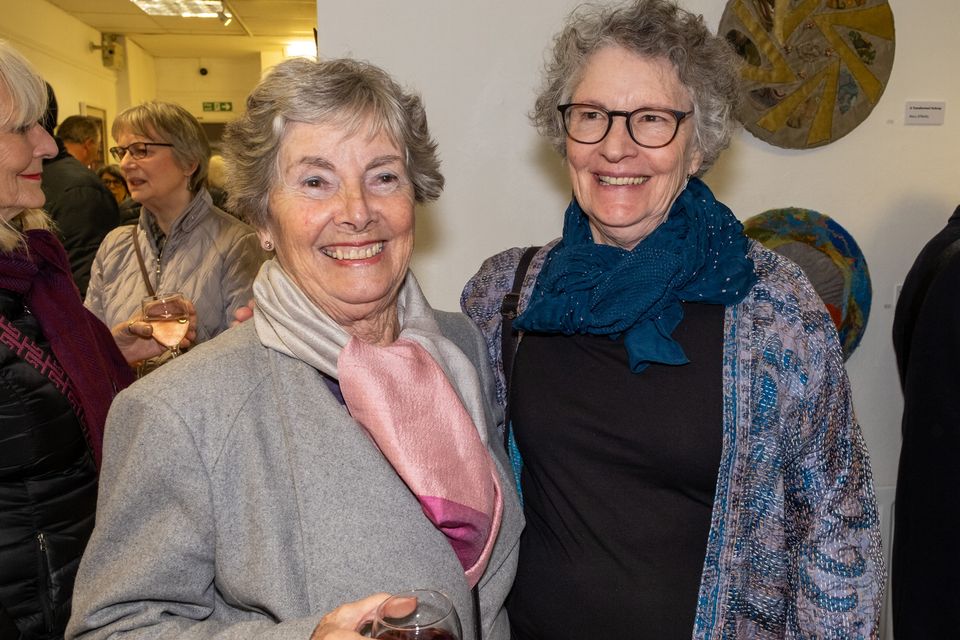 Mary O'Reilly and Colleen Prendiville at the 04 Textile Group at Signal Arts Bray.