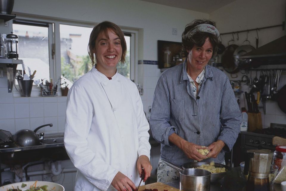 Merel (left) and Esther Zyderlaan at work in the Three Towers Eco-House and Organic Kitchen near Loughrea, Co Galway