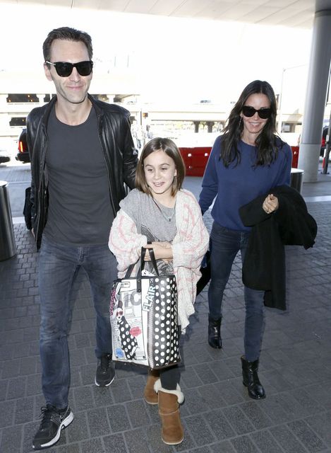 Courteney Cox with Johnny McDaid and daughter Coco Arquette