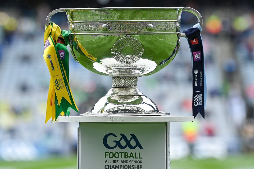A general view of the Sam Maguire Cup