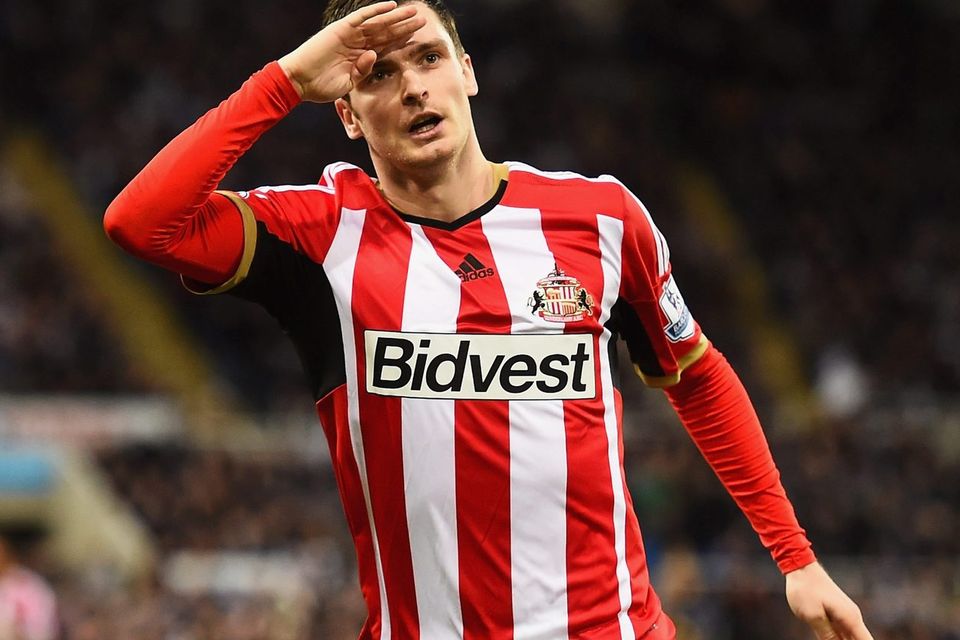 Adam Johnson celebrates after scoring the late winning goal for Sunderland in their Premier League clash with Newcastle United at St James' Park. Photo: Laurence Griffiths/Getty Images