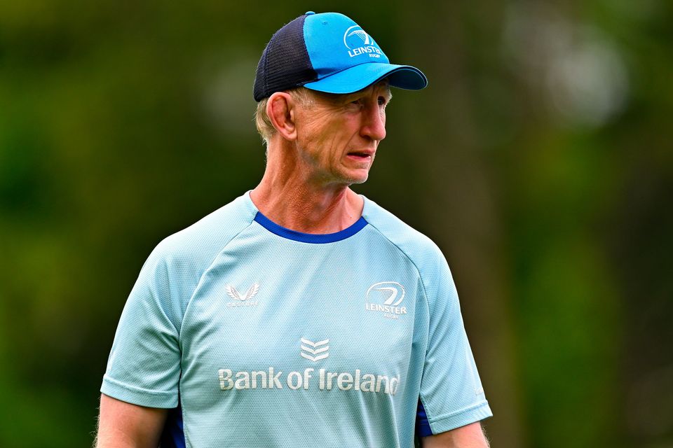 Leinster head coach Leo Cullen during training at UCD in Dublin. Photo: Tyler Miller/Sportsfile