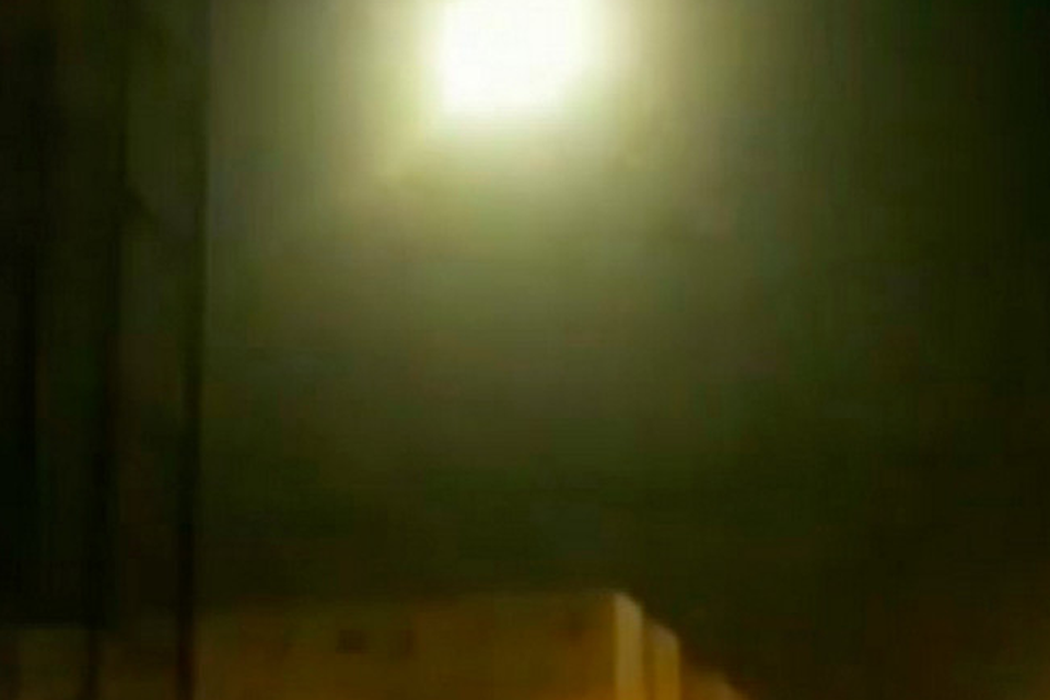 Footage appears to show a flash of light in the sky over Tehran before the plane crash. Photo: Nariman Gharib/AP
