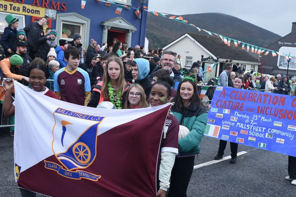 Millstreet Community School promoting their Celebration of Culture and Inclusion at the Millstreet St. Patrick's Day Parade. Picture John Tarrant