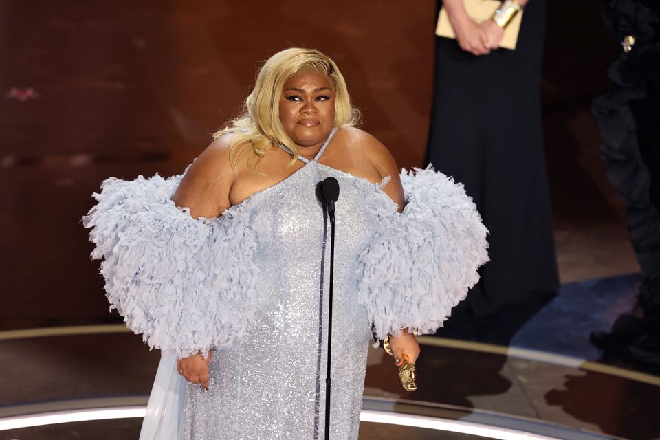 Da'Vine Joy Randolph wins the Oscar for Best Supporting Actress for "The Holdovers" during the Oscars show at the 96th Academy Awards in Hollywood, Los Angeles, California, U.S., March 10, 2024. REUTERS/Mike Blake